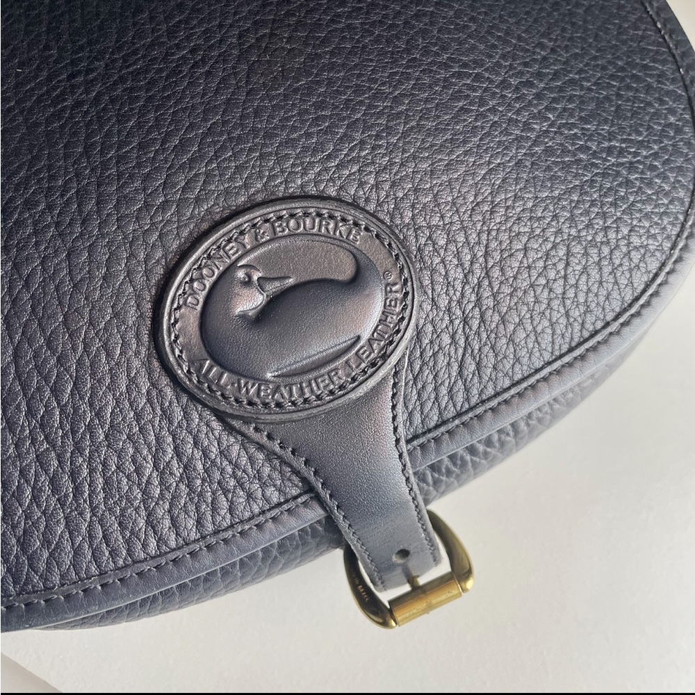 Dooney and Bourke AWL Leather Navy Blue Saddle crossbody Bag - Picture 7 of 15